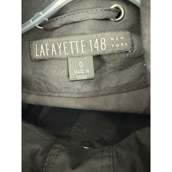 Lafayette 148 New York Black Button Up Jacket  Women's Size 0 Easy Wear EUC - Picture 3 of 11
